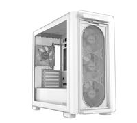 ASUS Boîtier PC A23 Plus TG ARGB – Ventilateurs ARGB préinstallés, panneau avant en maille, Blanc