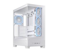 Boîtier ATX ASUS A31 Plus TG ARGB White (Cartes mères à connecteurs cachés, radiateurs de 360 mm et Cartes Graphiques de 380 mm, Quatre Ventilateurs ARGB préinstallés, Gestion des câbles soignée)