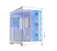 ASUS A32 Plus ATX White (radiateurs de 360 mm et Cartes Graphiques de 420 mm, Quatre Ventilateurs ASUS Prime Mr 120 ARGB préinstallés, Gestion des câbles soignée)