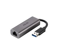 ASUS Adaptateur USB Ethernet 2,5 G (USB-C2500) Connexion réseau LAN Filaire pour Mac OS, Linux, Windows, rétrocompatible sur 2,5 G, 1 G, 100 Mbps, idéal pour Les Jeux