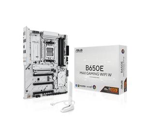 ASUS B650E MAX Gaming WiFi W - Carte mère AMD B650 AM5 ATX, PCB blanc, DDR5, PCIe 5.0, 3X M.2, Wi-Fi 6E, LAN 2,5 Go, USB 10 Gbps Type-C, DisplayPort, HDMI, BIOS Flashback, Aura Sync, PC AI avancé