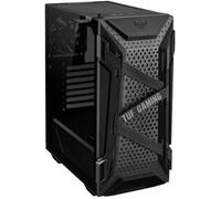 ASUS TUF Gaming GT301 Boîtier PC gaming ATX, panneau avant alvéolé en verre trempé, 3 ventilateurs 120 mm avec RGB adressable et Aura Sync, un ventilateur arrière 120 mm