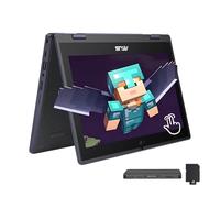 ASUS BR1102FGA Ordinateur portable tactile 2 en 1 robuste et résistant aux déversements, Intel Celeron N100, 4 Go de RAM, 288 Go de stockage (SSD 128 Go + station d'accueil 160 Go), graphique UHD