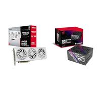 ASUS Carte Graphique PRIME-RX9070XT-O16G-WHITE + Alimentation ROG-STRIX-1000P-GAMING
