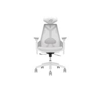 ASUS ROG Destrier Core Chaise de Gaming Ergonomique, appuie-tête 2D, Support Lombaire, accoudoirs 3D pour Gaming Mobile, Profondeur et Hauteur réglables, Inclinaison en 3 Positions, Blanc Lunaire