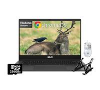 ASUS Chromebook CM1402 Ordinateur portable 2024, 14 po FHD, MediaTek Kompanio 520, 4 Go de RAM, 320 Go de stockage (64 Go eMMC + 256 Go MSD), WiFi 6, lecteur de carte SD, batterie longue durée,