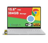 ASUS Chromebook CX15 Ordinateur portable léger pour étudiant 15,6" FHD anti-reflet Intel Celeron N4500 4 Go de RAM 384 Go de stockage (128 Go eMMC + carte SD 256 Go) Typc-C Batterie longue durée