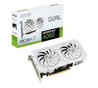 ASUS Dual GeForce RTX 4060 EVO White OC Edition 8 Go GDDR6 (PCIe 4.0, 8 Go GDDR6, DLSS 3, HDMI 2.1a, DisplayPort 1.4a, design de ventilateur Axial-Tech, technologie 0dB, double BIOS, technologie