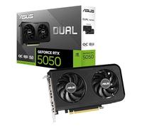 ASUS Dual GeForce RTX 5050 8 Go GDDR6 OC Edition (PCIe 5.0, 8 Go GDDR6, DLSS 4, HDMI 2.1b, DisplayPort 2.1b, 2 emplacements, conception de ventilateur axial-tech, technologie 0dB, double BIOS et plus)