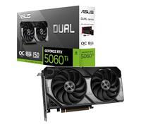 ASUS Dual GeForce RTX 5060 TI OC 8G GDDR7 Carte Graphique Gaming - PCIe 5.0, Horloge 2632 MHz, DLSS 4, HDMI 2.1b, DisplayPort 2.1b, 2,5 Slots, Axial-Tech, Technologie 0 DB, Plaque arrière ventilée