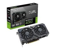 ASUS DUAL NVIDIA GeForce RTX 4060 OC Edition - Carte graphique (8GB GDDR6X, PCIe 4.0, DLSS 3, HDMI 2.1a, DisplayPort 1.4a, 2.5 slot, Ventilateurs axiaux à double roulement à billes, technologie 0dB)
