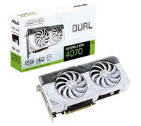 ASUS DUAL NVIDIA GeForce RTX 4070 / Blanc - Carte graphique (12GB GDDR6X, PCIe 4.0, DLSS 3, HDMI 2.1, DisplayPort 1.4a, 2.56 slot, Ventilateurs axiaux à double roulement à billes, 0dB)
