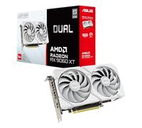 ASUS Dual Radeon RX 9060 XT 16 Go GDDR6 White Edition (PCIe 5.0, 16 Go GDDR6, HDMI 2.1b, DisplayPort 2.1a, Design à 2,5 emplacements, Design de Ventilateur axial-Tech, Technologie 0dB, etc.)