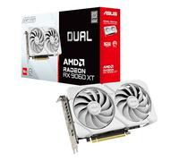 ASUS Dual Radeon RX9060XT 16G GDDR6 White Gaming Carte graphique (AMD Radeon RX9060XT, AMD RDNA 4, design 2,5 slots, double BIOS, PCIe 5.0, 1 x HMDI 2.1b, 2 x DisplayPort 2.1a, Blanc)