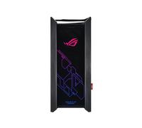 ASUS GX601 Midi Tower PC Noir, Aluminium, ATX/EATX/microATX/Mini-ITX, 2x3.5", 4x2.5", 8 Slots, Façade Verre Trempé, USB 3.2, 4x140mm, Refroidissement liquide, Sans Bloc d'Alimentation