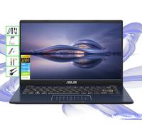 ASUS HP Ordinateur portable alimenté par l'IA | Ordinateur FHD 14 po | 4 Go de RAM | 64 Go SSD & 64 Go de carte et SSD portable de 128 Go | Processeur Intel 4 cœurs | Webcam | USB-C | Wi-Fi |