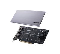 ASUS HYPER M.2 X16 CARD V2 - Carte adaptateur interne PCIe 3.0 vers M.2, Bande passante 128 Gbit/s, Dimensions 202x96x13mm, 1 emplacement M.2