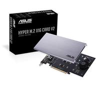 ASUS Hyper M.2 X16 PCIe 3.0 X4 Carte d'extension V2 Prend en Charge 4 NVMe M.2 (2242/2260/2280/22110) jusqu'à 128 Gbps pour Intel VROC et AMD Ryzen Threadripper NVMe Raid