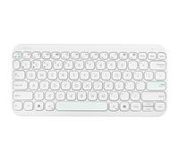 KW100 Marshmallow - Clavier Sans Fil Compact Bluetooth 75% - AZERTY - Blanc, Ultra Silencieux, 3 Appareils, Autonomie 24 Mois, Touches Ciseaux,