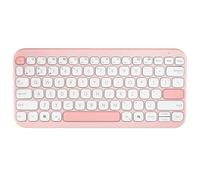 Clavier sans fil ASUS Marshmallow KW100 Rose - Compact 75%, AZERTY, Bluetooth 5.0 multi-appareils, touches silencieuses 1,6 mm, autonomie 24 mois, compatible Windows/macOS/iOS