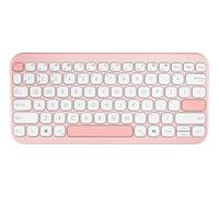 ASUS Marshmallow KW100 Clavier mécanique sans fil 2,4 GHz Bluetooth 5.0 avec hub de 1,6 mm Compact et ultra fin Ergonomique Silencieux avec moins de 50 dB Rose Clay