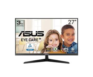 ASUS Moniteur de Soin des Yeux 27" 4K (VY27UQ) - UHD (3840 x 2160), IPS, HDR10, Adaptive Sync, Eye Care Plus, Display Port, HDMI, Speaker, DisplayWidget, Blue Light Filter, Flicker Free, Garantie 3