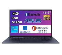 ASUS Notebook EXPERTBOOK INTEL I3-1215U, 8 Go RAM, 512 Go SSD NVME, 15,6 Full HD, WIN 11 PRO OFFICE 2021 prêt à l'emploi