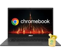 ASUS Ordinateur portable Chromebook, écran LED FHD de 14", MediaTek Kompanio 520 8 cœurs, 4 Go de RAM 3600 MHz, 196 Go de stockage (64 Go eMMC + carte SD 128 Go), Chrome OS, Webcam HD, WiFi 6
