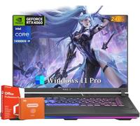 ASUS Ordinateur portable de jeu ROG Strix G16, avec licence à vie Office 2024, 16 po QHD+ 240 Hz, Intel i9-14900HX, GeForce RTX 4060, 64 Go de RAM DDR5, 4 To SSD, Ko rétroéclairé, Windows 11 Pro, avec