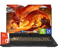 ASUS Ordinateur portable de jeu TUF F17, 17,3" 2560 x 1440 WQHD 240 Hz, Intel 10-Core i7-13620H (jusqu'à 4,90 GHz), 64 Go de RAM DDR5, 2 To SSD, GeForce RTX 4070, Wi-Fi 6, Ko rétroéclairé, bureau à
