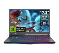 ASUS Ordinateur portable Gamer ROG Strix G17 G713AMD Ryzen 9 7845HX RAM 16 Go SSD 1 To, écran de 17,3" GeForce RTX 4060, S.O. Windows 11 Home Clavier Version anglaise.