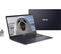Asus Ordinateur portable HD 2022 14", processeur Intel Celeron N4020, 4 Go de RAM, mémoire flash eMMC 64 Go, graphique 500, webcam, haut-parleurs stéréo, noir, Windows 11S, carte USB Snowbell de 32 Go