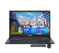 ASUS Ordinateur portable professionnel FHD 14 po, Intel Celeron N4500, 4 Go de RAM, 224 Go de stockage (64 Go eMMC + station d'accueil 160 Go), carte graphique Intel Iris Xe, webcam HD, Wi-Fi, Windows