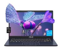 ASUS Ordinateur portable ultra léger FHD 14" pour les entreprises, Intel Quad-Core N4500, 4 Go de RAM, 128 Go eMMC, webcam, HDMI, Win 11 S, bleu silencieux