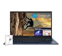 ASUS Ordinateur portable Vivobook 14, ordinateur portable FHD LED, Intel 6 cœurs i3 1215U, licence Win11Pro Office à vie, webcam, Wi-Fi6E, Bluetooth, bleu silencieux, avec clé USB de 2 To (16 Go de