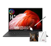 ASUS Ordinateur portable Zenbook 14 OLED, écran tactile 2K, AMD Ryzen AI 9 465 (5 GHz), compatible IA, stylet, clavier rétroéclairé, Thunderbolt 4, webcam IR 1080p, Windows 11 Pro, gris (16 Go de RAM