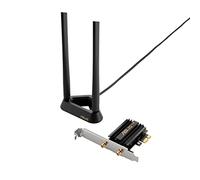 ASUS PCE-AXE59BT - Carte Réseau Wi-FI 6E, Double Bande (2,4 GHz / 5 GHz), 5400 Mbit/s, PCIe 160 MHz, Bluetooth 5.0 (Ofdma, MU-MIMO, sécurité Wpa3, Adaptateur Profil Bas, Base Extensible d'antennes