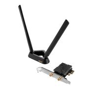 ASUS PCE-BE92BT Adaptateur WiFi 7 PCI-E avec 2 antennes externes et base magnétique, support bande 6 GHz, 320 MHz, Bluetooth 5.4, sécurité réseau WPA3, compatible uniquement avec les cartes mères