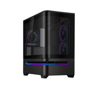 ASUS Prime AP202 ARGB Noir - Boîtier PC mATX/Mini-ITX, Verre Trempé, 2x USB 3.2 Gen1, 1x USB 3.2 Gen2x2, 3 ventilateurs 120mm, Refroidissement CPU 175mm, GPU 420mm