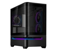ASUS Prime AP202 ARGB (Noir) - Boîtier PC mATX (Verre incurvé trempé, Prend en Charge Les Cartes Graphiques jusqu'à 420 mm, radiateurs de 360 mm de Long, 3 Ventilateurs ARGB intégrés)