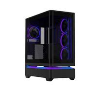 ASUS Prime AP304 - Boîtier PC ATX parnoramique incurvé, 4 Ventilateurs préinstallés, ARGB