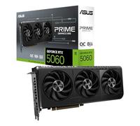 Asus Prime GeForce RTX 5060 8GB GDDR7 OC Edition - Carte Graphique (PCIe 5.0, HDMI, DisplayPort 2.1, 2.5 Slot, Ventilateurs axiaux, SFF-Ready, Dual BIOS)