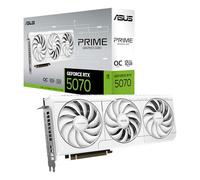 ASUS Prime GeForce RTX™ 5070 GDDR7 12GB OC Edition (Blanc) - Carte Graphique (PCIe 5.0, HDMI, Display 2.1, 2.5 Slot, Ventilateurs axiaux, SFF-Ready)