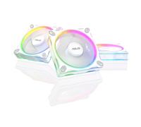 ASUS PRIME MR120 ARGB Blanc - Lot de 3 ventilateurs de boîtier 3 en 1 (120mm PWM, 20 ARGB LED, vitesse du ventilateur de 1600 tr/min, débit d'air de 58 CFM, cadre de 28 mm d'épaisseur, Aura Sync RGB)