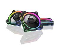 ASUS PRIME MR120 ARGB (Noir) - Lot de 3 ventilateurs de boîtier 3 en 1 (120mm PWM, 20 ARGB LED, vitesse du ventilateur de 1600 tr/min, débit d'air de 58 CFM, cadre de 28 mm d'épaisseur, Aura Sync RGB)