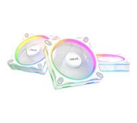 ASUS PRIME MR120 ARGB REVERSE (Blanc) - Lot de 3 ventilateurs de boîtier 3 en 1 (120mm PWM, 20 ARGB LED, vitesse 1600 tr/min, débit d'air de 58 CFM, cadre de 28 mm d'épaisseur, Aura Sy RGB)