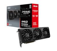 Asus Prime Radeon RX 9060 XT 16GB GDDR6 OC Edition - Carte Graphique (PCIe 5.0, HDMI, DisplayPort 2.1, 2.5 Slot, Ventilateurs axiaux, revêtement Protecteur PCB, Dual BIOS, GPU Guard)