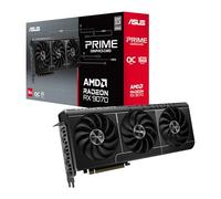 Asus Prime Radeon RX 9070 OC Edition - Carte Graphique (16GB GDDR6, PCIe 5.0, HDMI, DisplayPort 2.1, 2.5-Slot, Ventilateurs axiaux à Double roulement à Billes, Double BIOS)