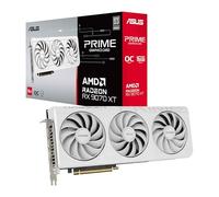 ASUS Prime Radeon RX 9070 XT 16GB GDDR6 White OC Edition Carte Graphique | PCIe 5.0, HDMI/DP 2.1, 2.5-slot, Axial-tech Fans, Dual-ball Fan Bearings, Dual BIOS, ASUS GPU Guard