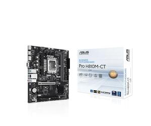 ASUS Pro H810M-CT-CSM Carte mère Micro-ATX mATX Intel H810 Business Processeurs Intel Core Ultra (Series2) Ready, DDR5, M.2, HDMI avec sécurité améliorée, fiabilité, facilité de Gestion et de